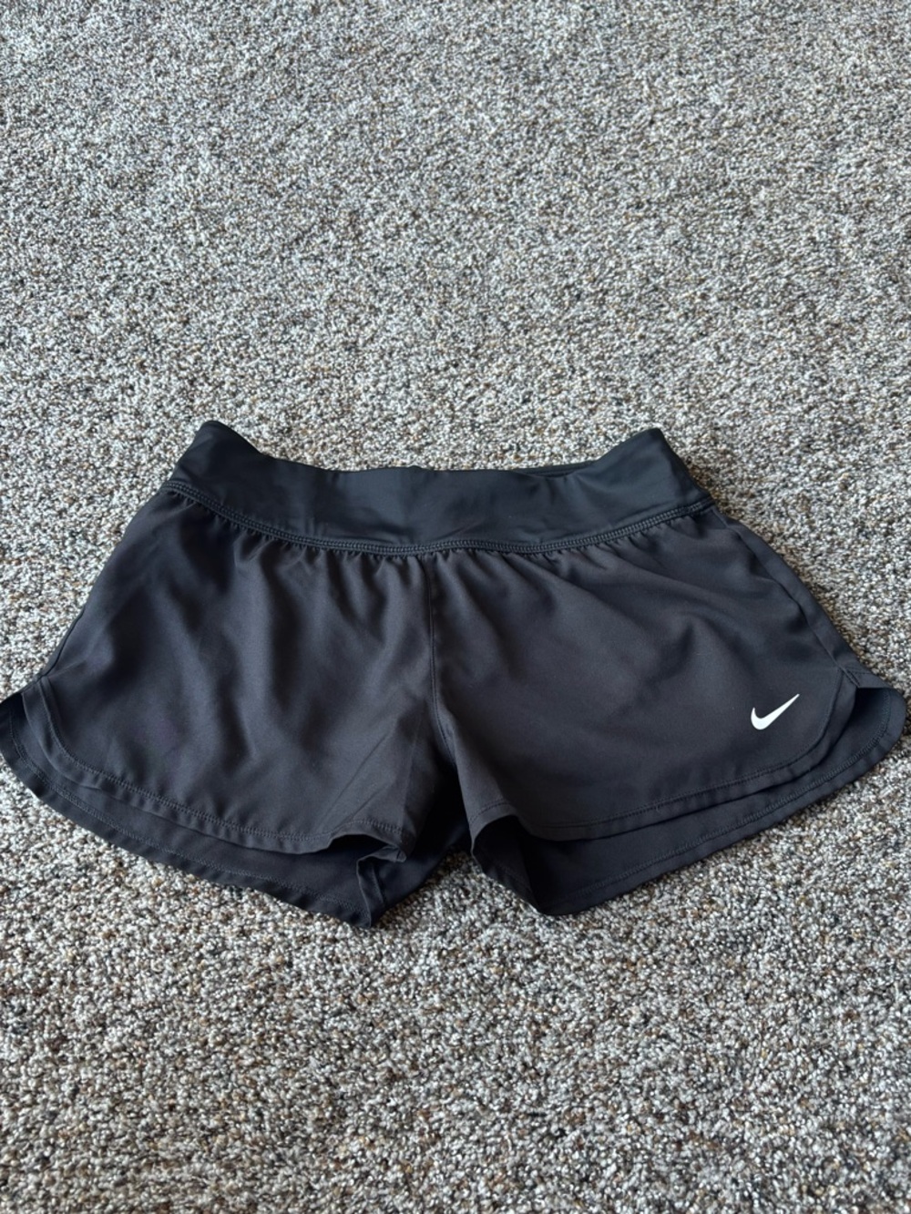 Nike Black Dri-Fit Running Shorts Small Athletic Gym Swoosh